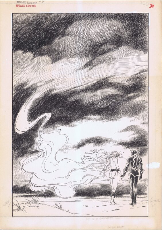 Marvel Fanfare #45 Inhumans by Charles Vess - Original Illustration