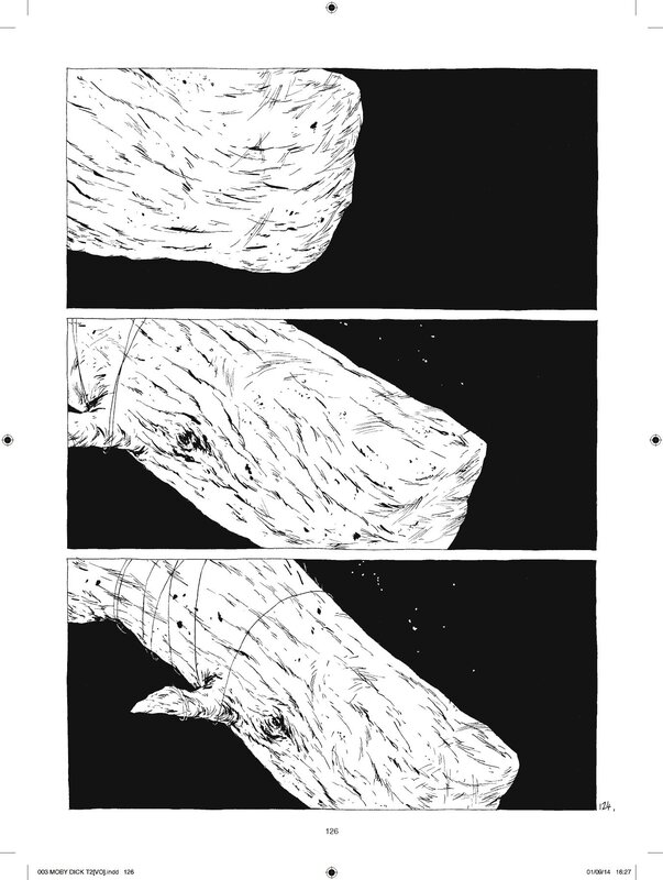 Christophe Chabouté, Moby Dick page 124 du livre 2 - Planche originale