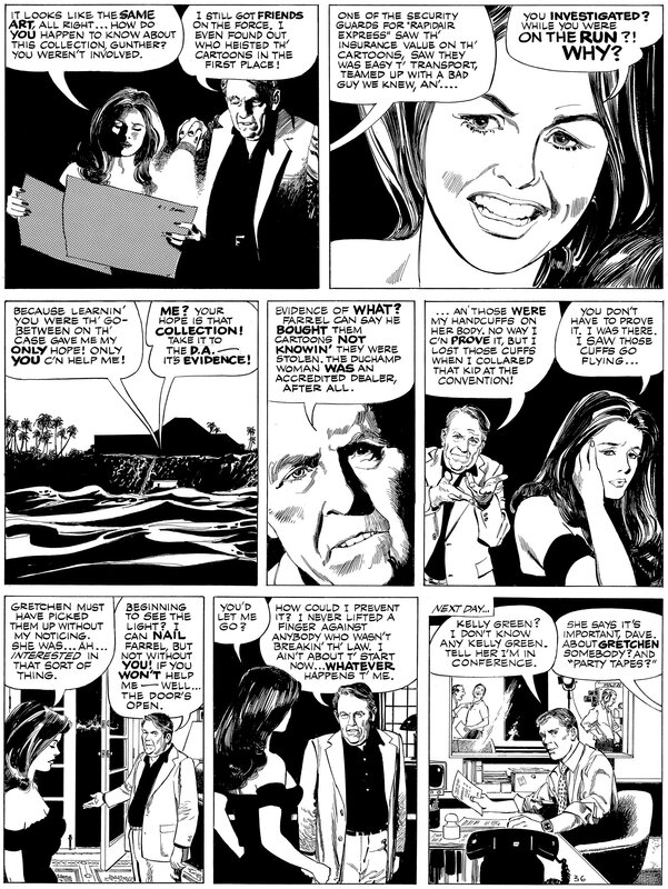 Stan Drake, Leonard Starr, Kelly Green La Flibuste de la BD page - Planche originale