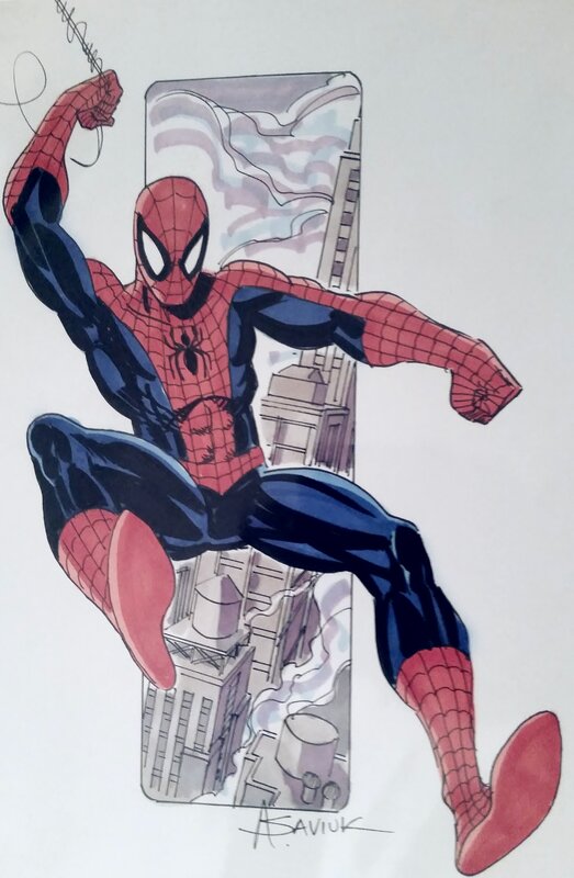 Spiderman by Alex Saviuk - Original art