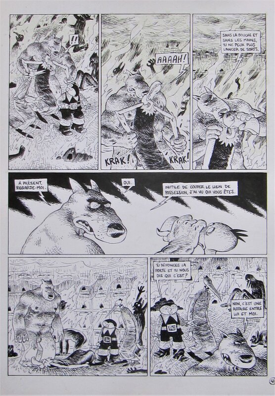 Donjon Monsters - 5 par Jean-Emmanuel Vermot Desroches, Joann Sfar, Lewis Trondheim - Planche originale