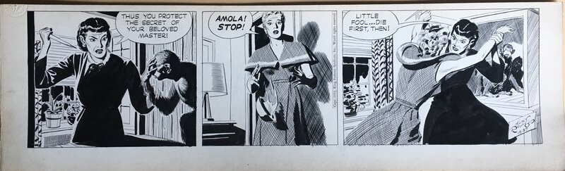 Alex Raymond, Rip Kirby  - strip du 27 octobre 1953 - Planche originale