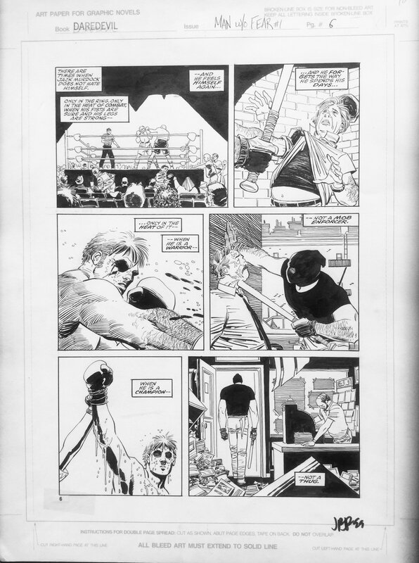 John Romita Jr., Al Williamson, Frank Miller, 1993 - Daredevil: Man without fear #1 - Pg.6 - Planche originale