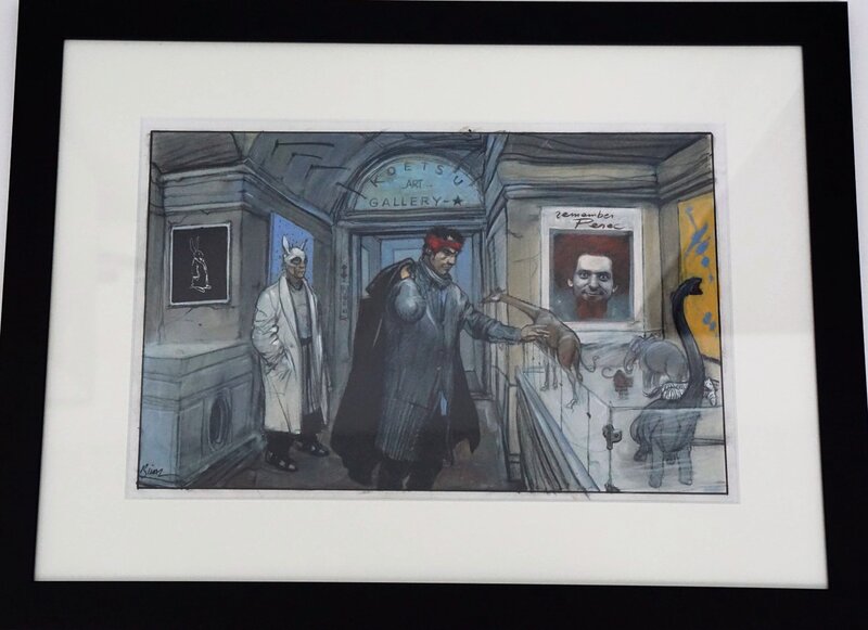 Enki Bilal, Le Sommeil du Monstre, 1998, Le Humanoides Associes Case 4 de la planche originale 35, Acrylique et pastel sur contrecolle - Illustration originale