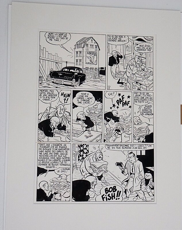 Yves Chaland, Bob Fish, p 30, Metal Hurlant 56 - Planche originale