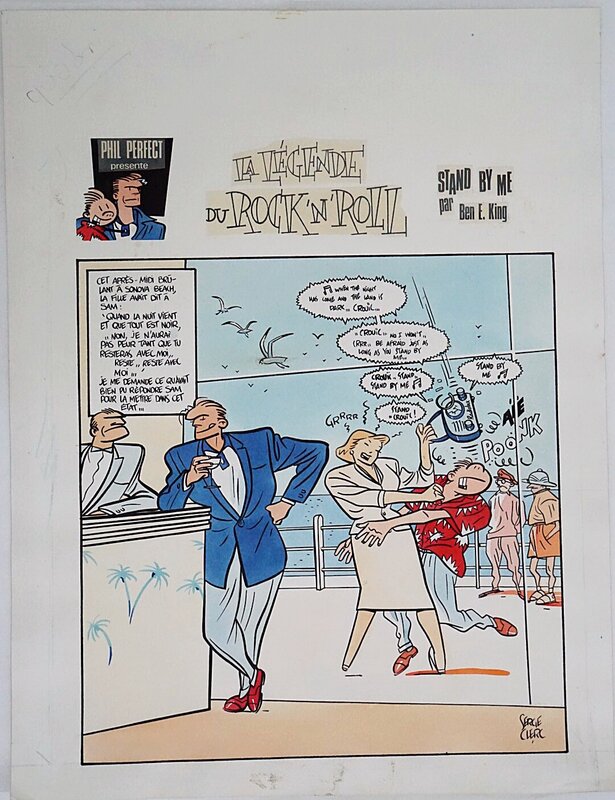Serge Clerc, Phil Perfect, La légende du Rock 'n 'Roll,  p 21 - collection Sang pour sang, 1986 - Comic Strip