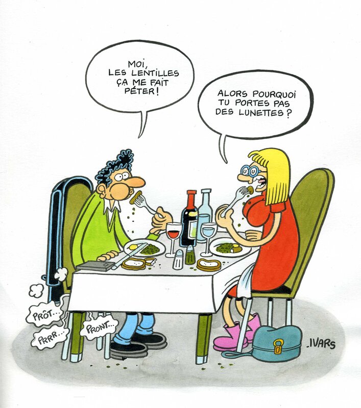 Les lentilles by Éric Ivars - Original Illustration