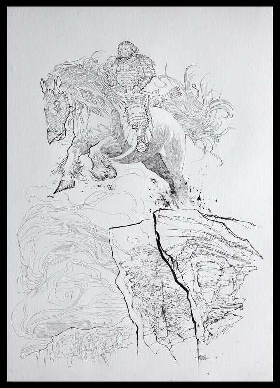 Cavalier démon par Bruno Maïorana - Illustration originale