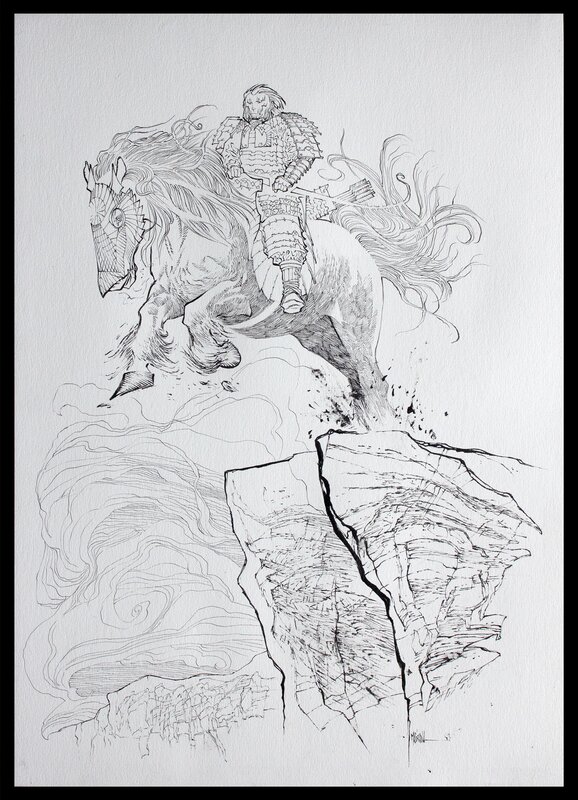 Cavalier démon by Bruno Maïorana - Original Illustration
