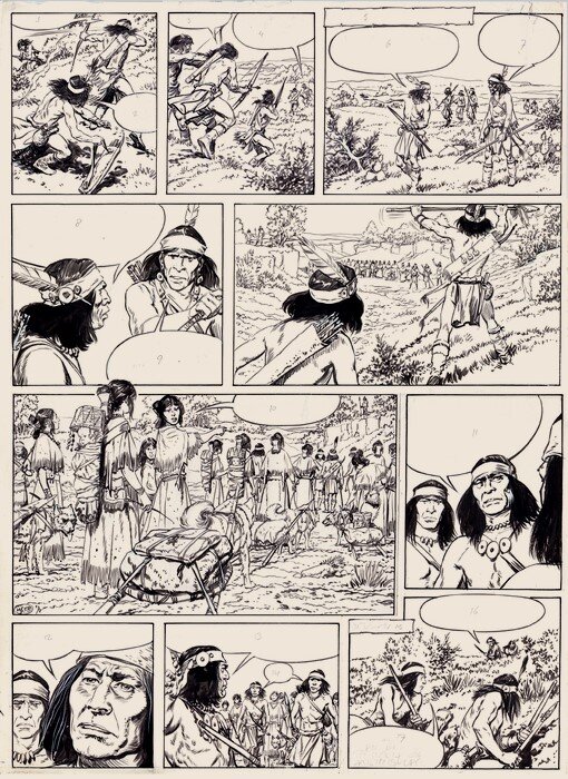 Hans Kresse, Les Peaux-Rouges 1 - Les Maîtres du Tonnerre - Planche originale