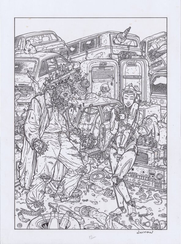 Hardboiled T.3 page par Geof Darrow - Planche originale