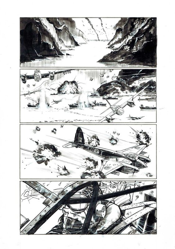 En vente - Keith Burns, Garth Ennis, Aviation - Out of the blue - # 5 P 1 - Planche originale