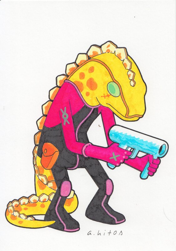 Lézard by Antonio Hitos - Original Illustration