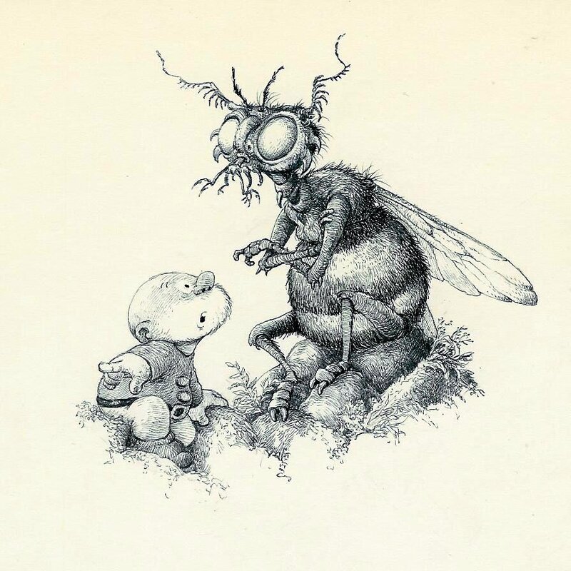 Jean Dulieu, Paulus de Boskabouter - Paulus en de Insecten - Illustration originale