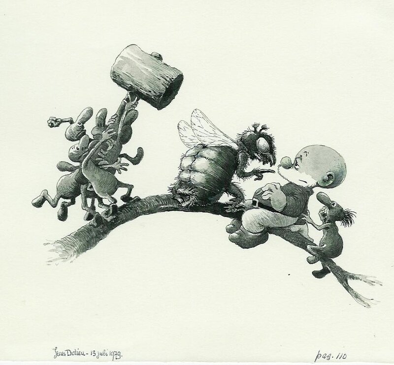 Jean Dulieu, Paulus de Boskabouter - Paulus en de Insecten - Original Illustration