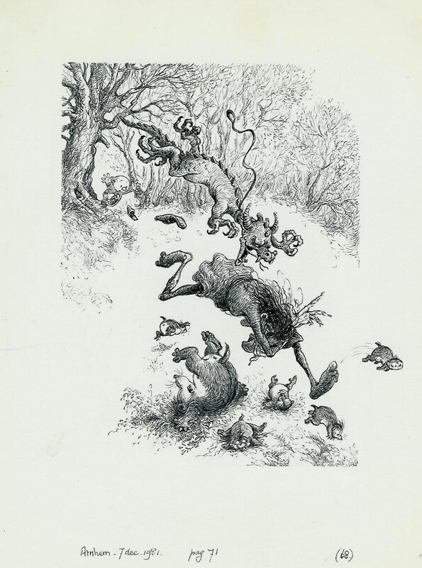 Jean Dulieu, Paulus de Boskabouter - Paulus en het Draakje - Illustration originale