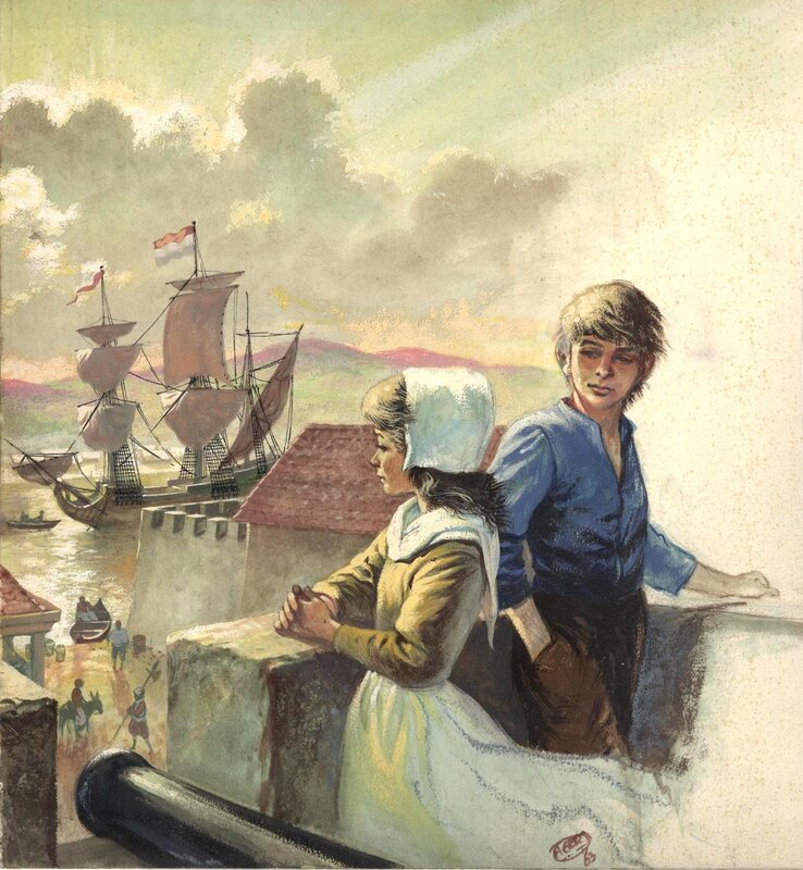 Hans Kresse, Marijn en de Lorredraaiers - Original Illustration