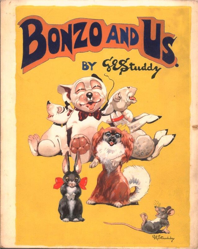 George Ernest Studdy, Bonzo and Us - Cover - Planche originale