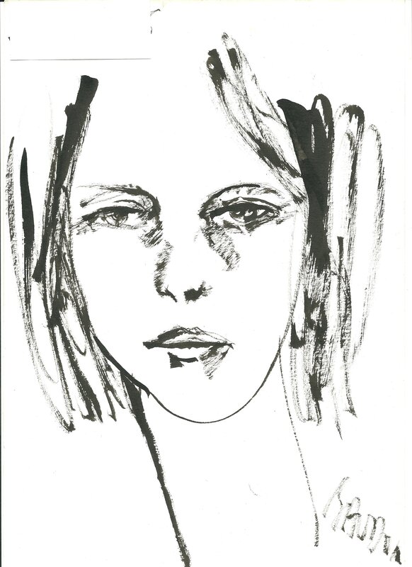 Portrait by Edmond Baudoin - Sketch