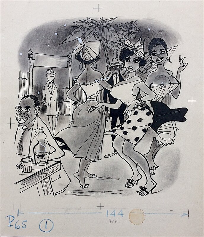 Dancing exotique by Georges Pichard - Original Illustration