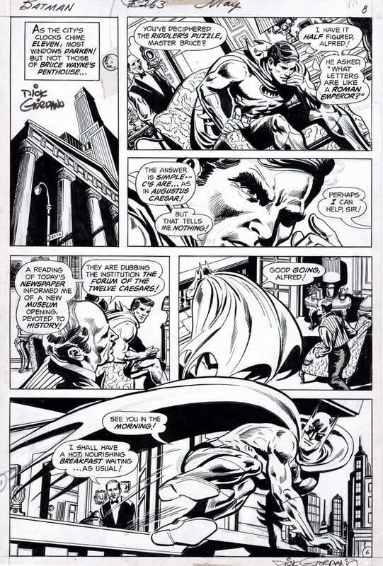 Ernie Chan, Dick Giordano, 1975-05 Chan/Giordano Batman #263 p6 - Planche originale