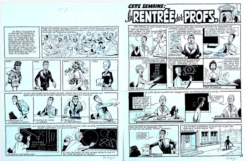 Gotlib, René Goscinny, La rentrée des profs - Comic Strip