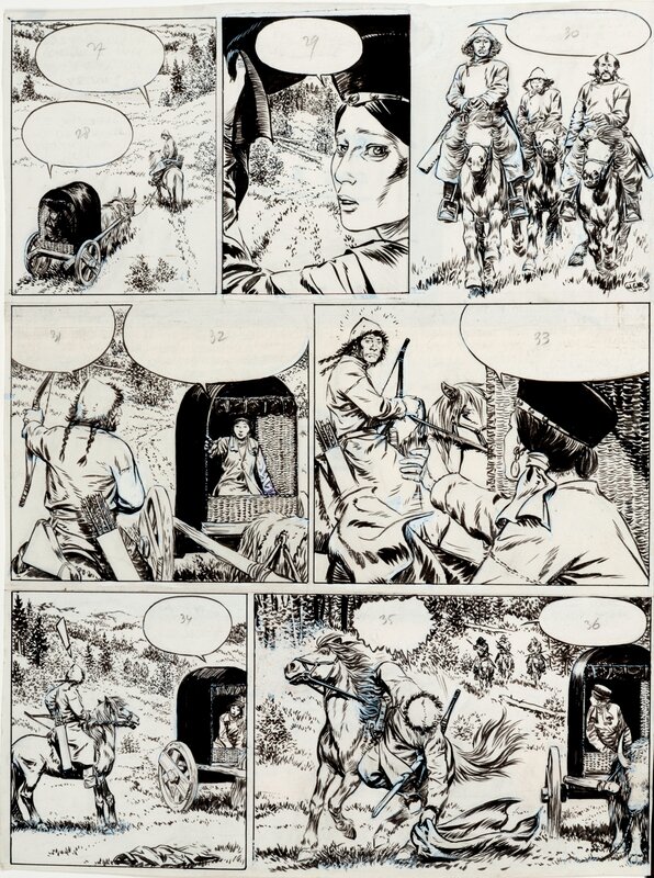 Djingis Khan blz 3 par Hans Kresse - Planche originale