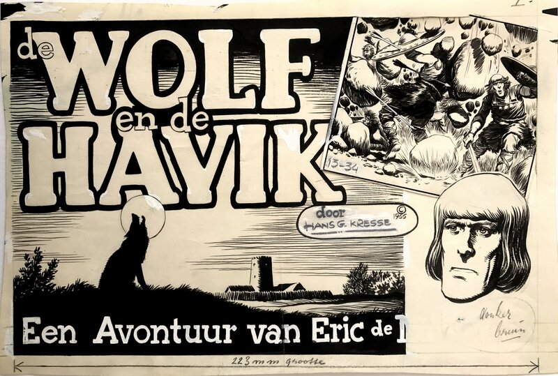Hans Kresse, Eric de Noorman V34 - De Wolf en de Havik - cover - Original Cover