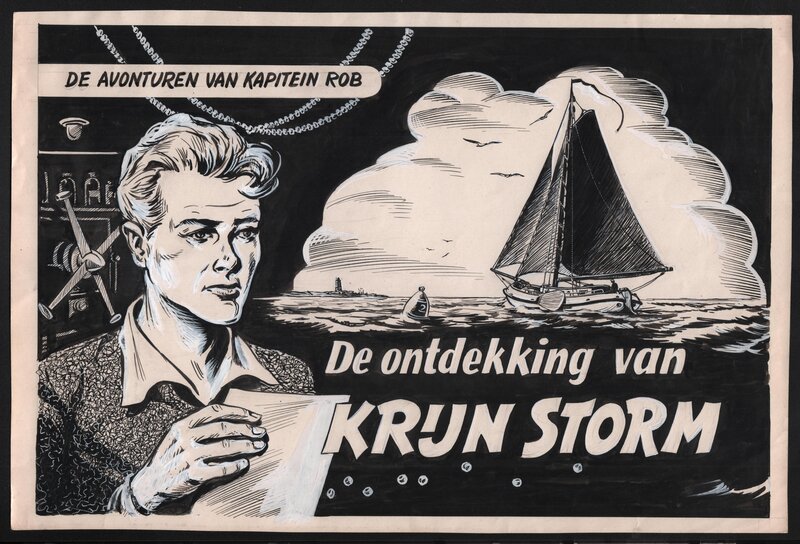 Pieter Kuhn, Kapitein Rob - V 35 - De Ontdekking van Krijn Storm - couverture - Couverture originale