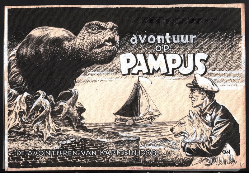 Pieter Kuhn, Kapitein Robn - V36 - Avontuur op Pampus - Couverture originale
