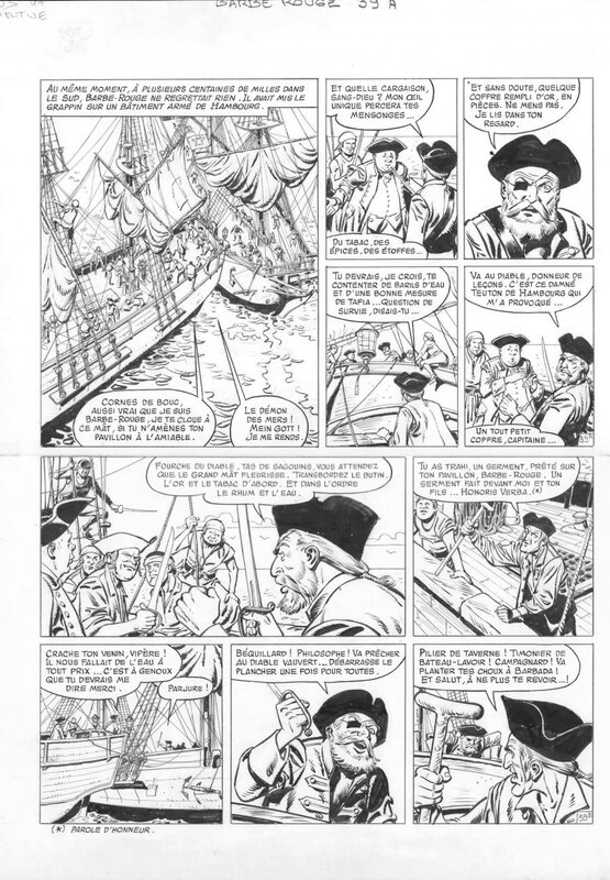 Christian Gaty, Planche originale 39 Barbe rouge A nous la Tortue - Comic Strip