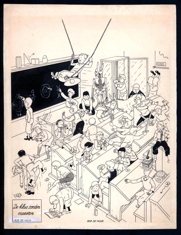 Bob De Moor, Klas zonder Meester - Couverture Tintin - Original Cover