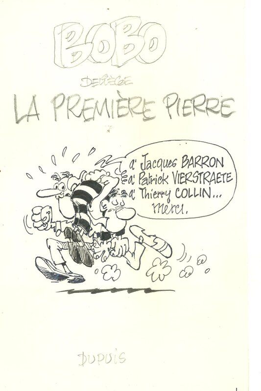 Paul Deliège, Page de garde du dernier bobo - Comic Strip