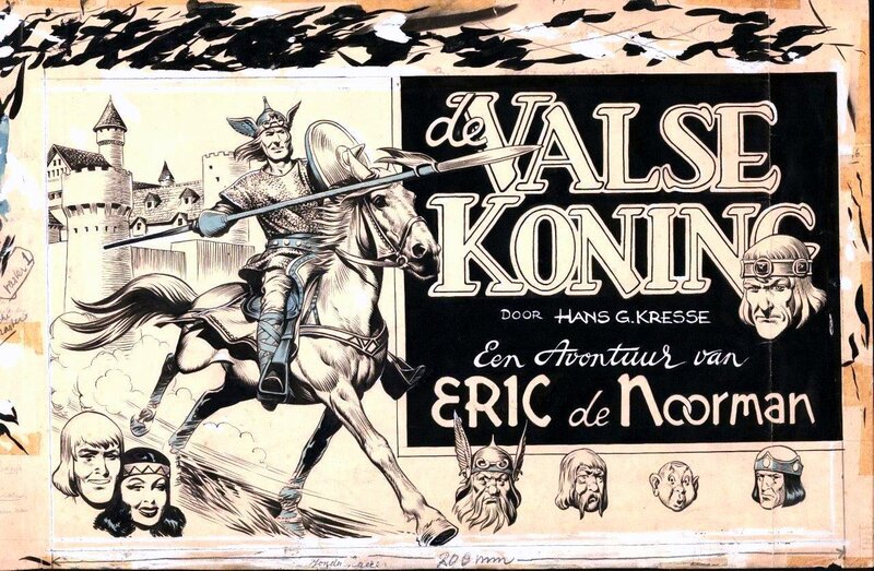 Hans Kresse, Eric de Noorman V7  - De Valse Koning - cover - Original Cover