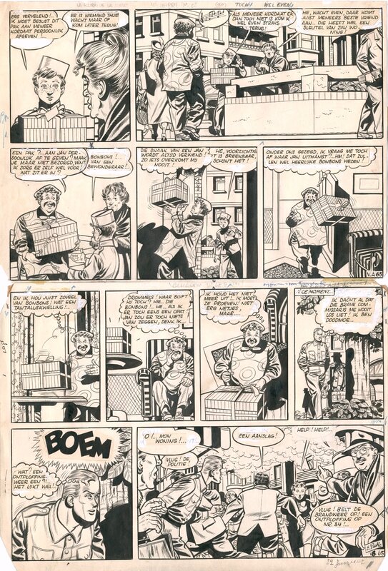 Eddy Paape, Valhardi / Jan Kordaat - Le Rayon Super-Gamma / De Super-gamma straal - Planche originale