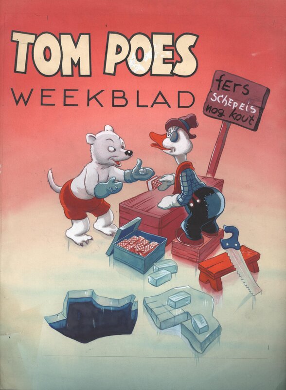 Marten Toonder, Tom Poes Weekblad - 3e jaargang - cover - Original Cover