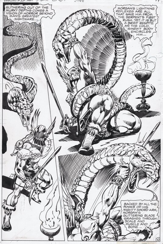 Mike Grell, Vince Colletta, 1979-06 Grell/Colletta: Warlord #22 p10 - Planche originale