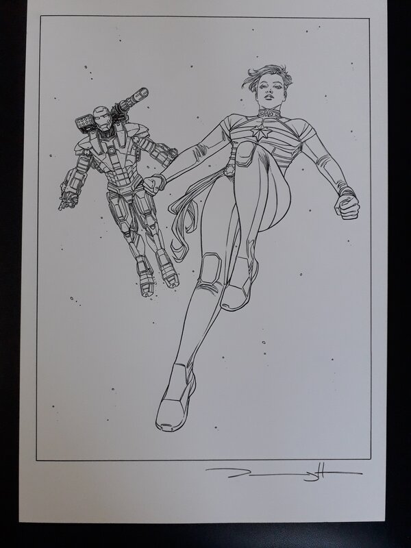 Jeremy Haun, Captain Marvel (Miss Marvel) et War Machine - Original Illustration