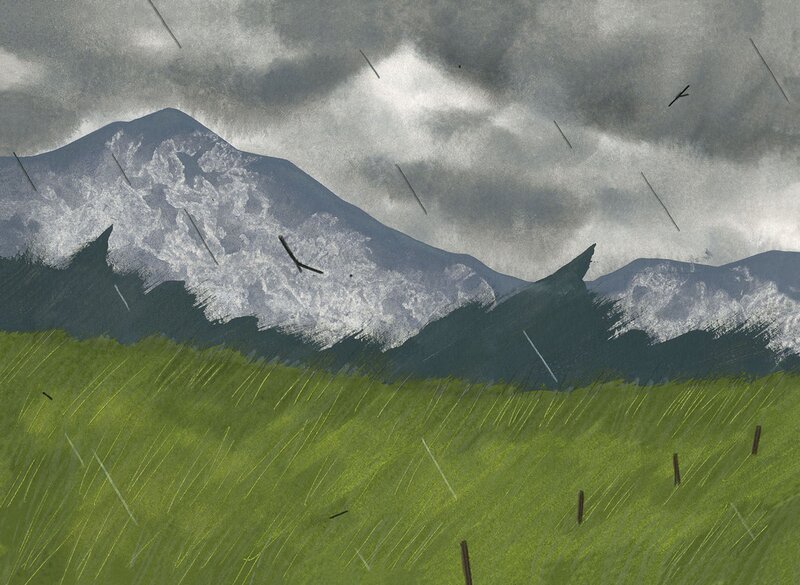 Paysage - Orage by Margaux Othats - Original Illustration
