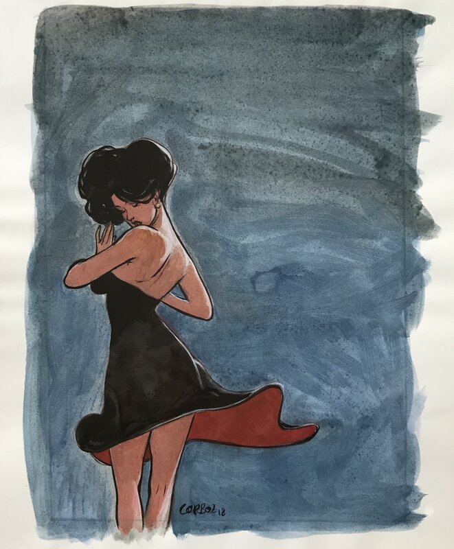 Femme dansante by Yannick Corboz - Original Illustration