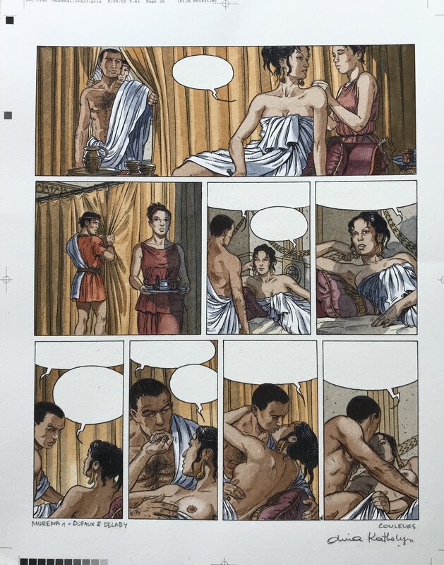 Dina Kathelyn, Philippe Delaby, Jean Dufaux, Mise en couleur Murena T1 Pl 26 - Mise en couleur
