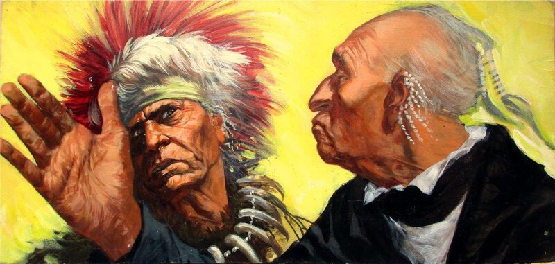 Hans Kresse, Illustration 'Indianen en hun Oorlogen' for PEP - Original Illustration