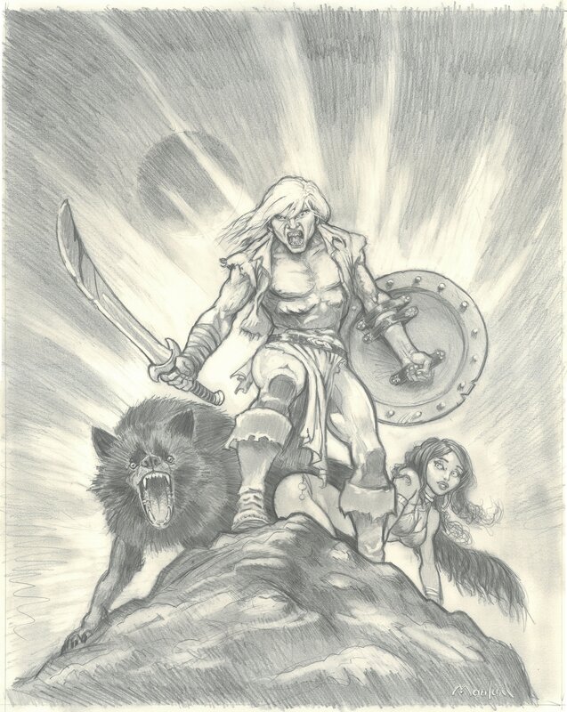 Régis Moulun, Gunthar warrior of the lost world - Illustration originale