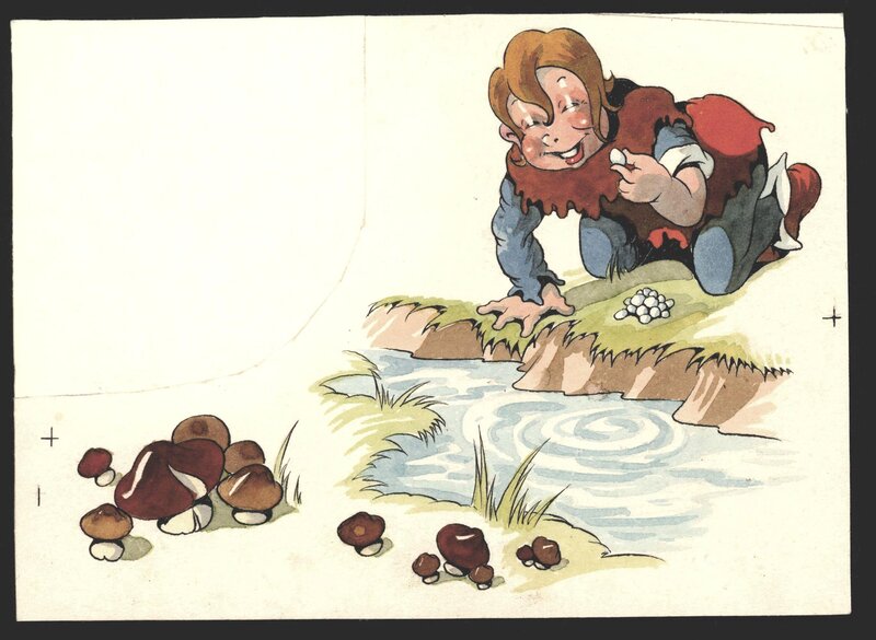 Edmond-François Calvo, Le Petit Poucet planche 3 - Illustration originale