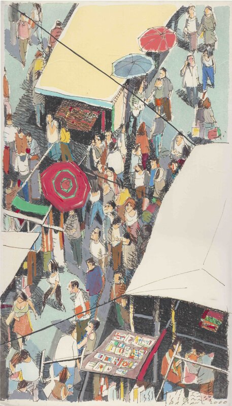 El Rastro by Jorge Arranz - Original Illustration