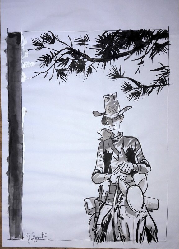 Lucky Luke - Illustration Matthieu Bonhomme - Original Illustration
