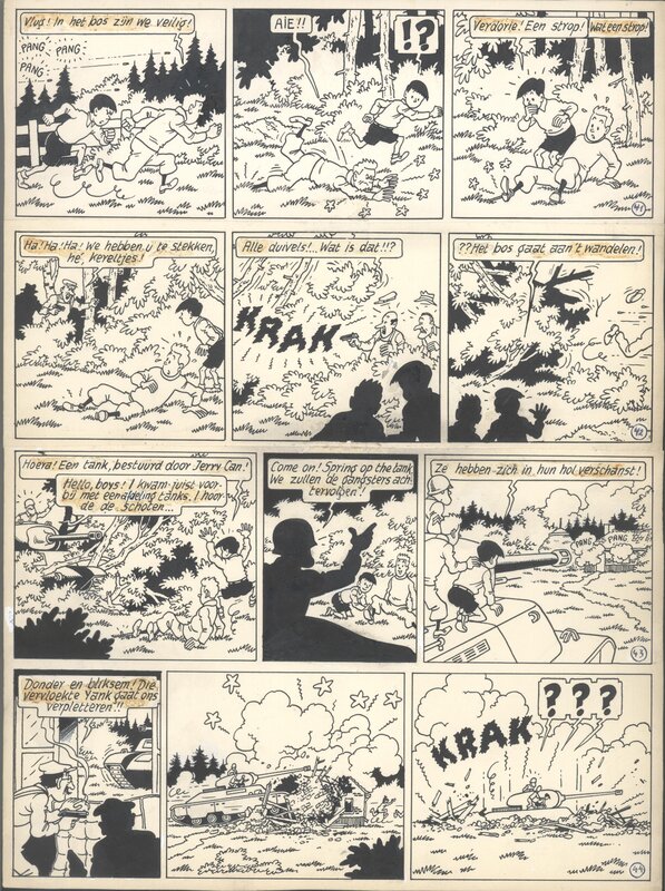 Bob De Moor, Johan et Stephane / Snoe en Snolleke - l'Espion Jaune / De Gele Spion - planche 11 - Planche originale