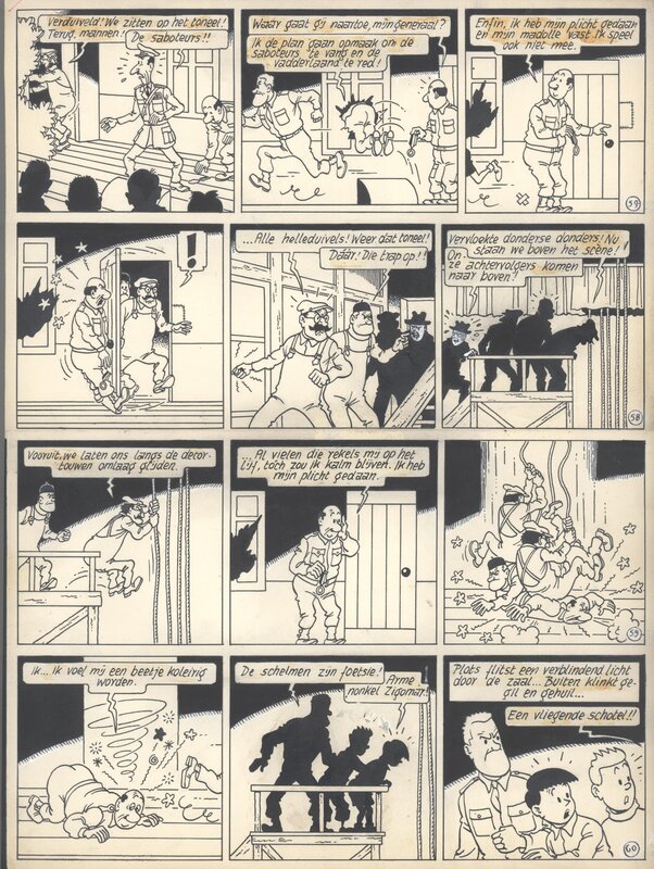 Bob De Moor, Johan et Stephane / Snoe en Snolleke - l'Espion Jaune / De Gele Spion - planche 15 - Planche originale