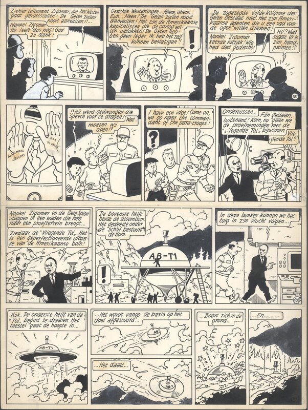 Bob De Moor, Johan et Stephane / Snoe en Snolleke - l'Espion Jaune / De Gele Spion - planche 26 - Planche originale