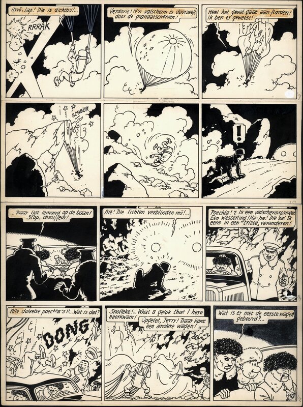 Bob De Moor, Johan et Stephane / Snoe en Snolleke - l'Espion Jaune / De Gele Spion - planche 28 - Comic Strip